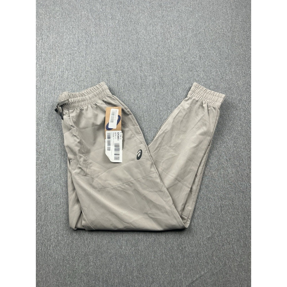 NWT Asics Woven Core Jogger Pants Men's Small‎ Gray Drawstring *READ*
